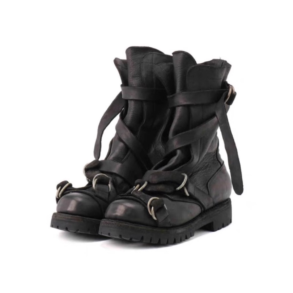 Soft Sole Booties - Мужские кожаные мотоциклетные ботинки в стиле